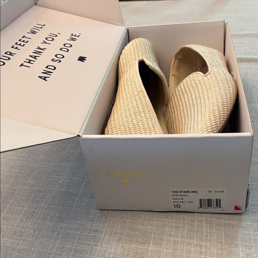 Birdies The Starling slip-on natural 10 Cream Woven Loafers - Picture 6 of 6